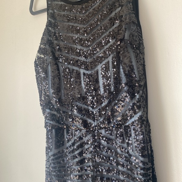 Black sequin jumpsuit size 8 uk. Fits like a 4 small Taylor swift bling party - Picture 5 of 14